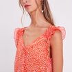 Blouse sans manches rouge femme