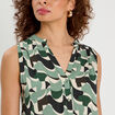 Chemise sans manches vert femme