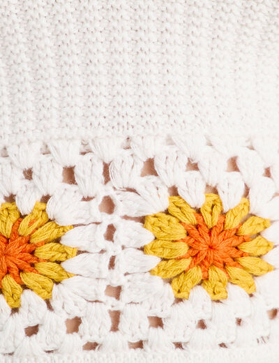 Débardeur tricot ecru femme