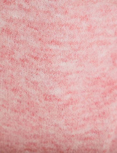 Gilet ample manches longues rose clair femme