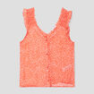 Blouse sans manches rouge femme