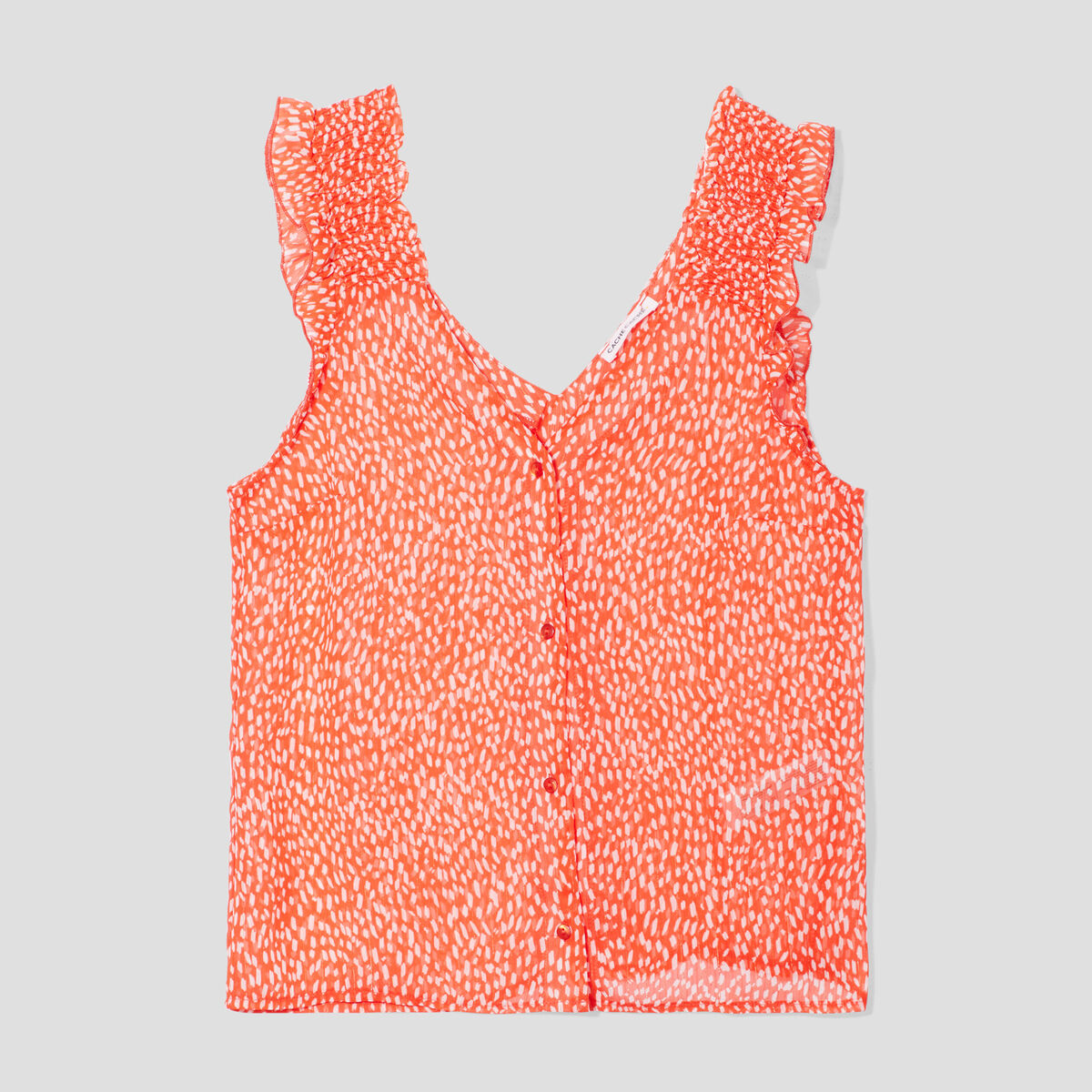 Blouse sans manches rouge femme
