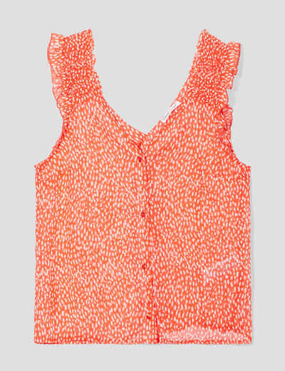 Blouse sans manches rouge femme