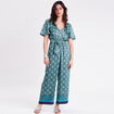 Combinaison pantalon large vert menthe femme
