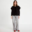 Gilet polaire manches courtes noir femme