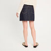 Jupe trapèze en jean denim brut femme