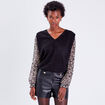 T-shirt manches longues noir femme