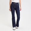 Jeans bootcut taille haute denim brut femme