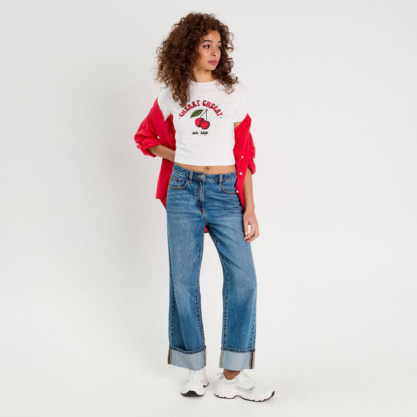 t shirt cropped blanc femme T-shirt cropped blanc femme