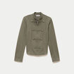 Veste ajust&eacute;e manches longues vert kaki femme