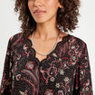 Chemise manches longues noir femme