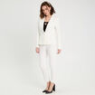 Veste blazer droite ecru femme