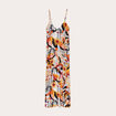 Robe longue empire fluide blanc femme