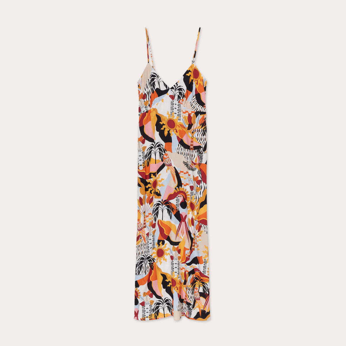Robe longue empire fluide blanc femme