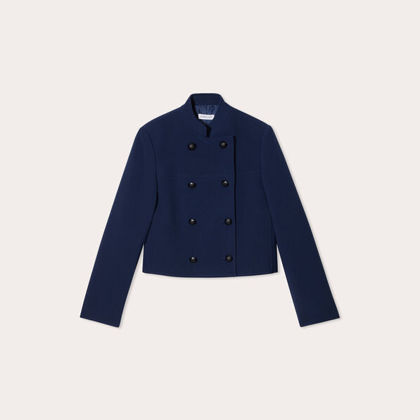 veste cintree boutons bleu marine femme Veste cintrée boutons bleu marine femme