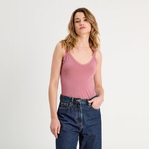 debardeur sans manches vieux rose femme Débardeur sans manches vieux rose femme