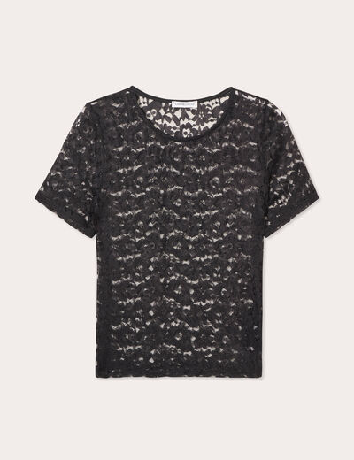 T-shirt manches courtes noir femme