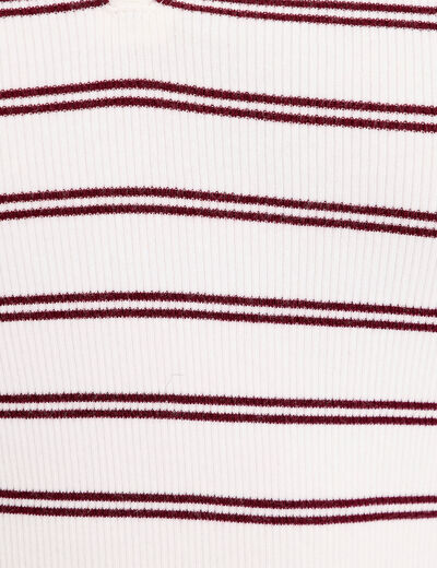 polo col chemise manches courtes rouge foncé femme