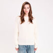Pull manches longues ecru femme