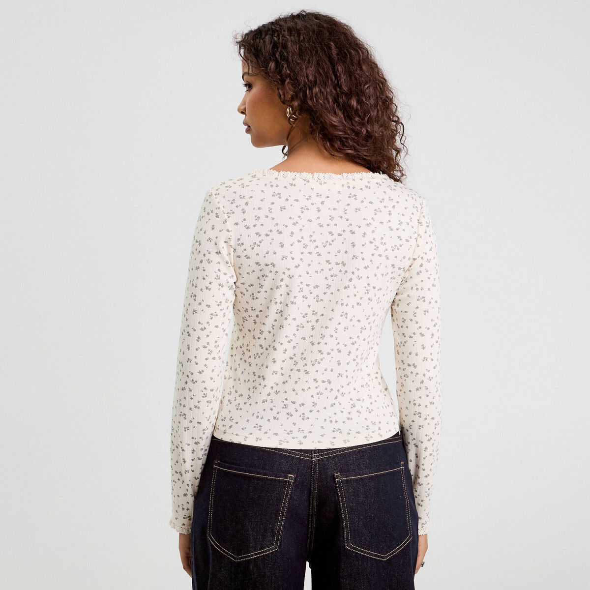 T-shirt manches longues sable femme