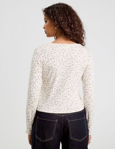 T-shirt manches longues sable femme