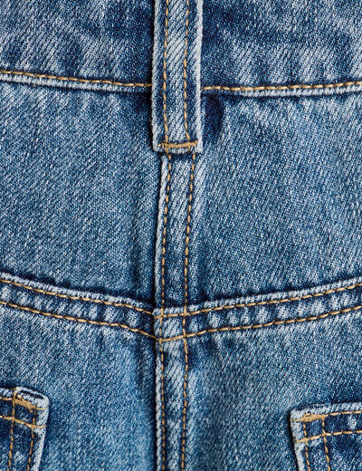 Jeans baggy taille haute denim double stone femme
