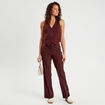 Veston sans manches prune femme
