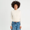 Pull sans manches ecru femme