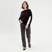 Poncho asymétrique noir femme