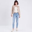 Veste droite zippée sable femme