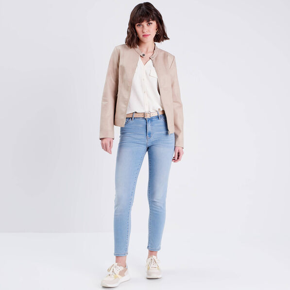 veste droite zippee sable femme Veste droite zippée sable femme