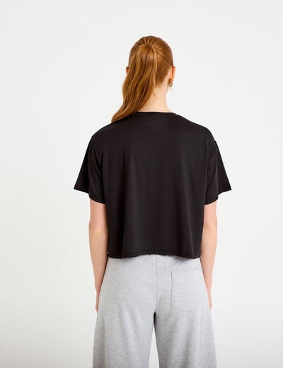T-shirt manches courtes activewear noir femme