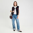 Gilet effet polaire bleu marine femme