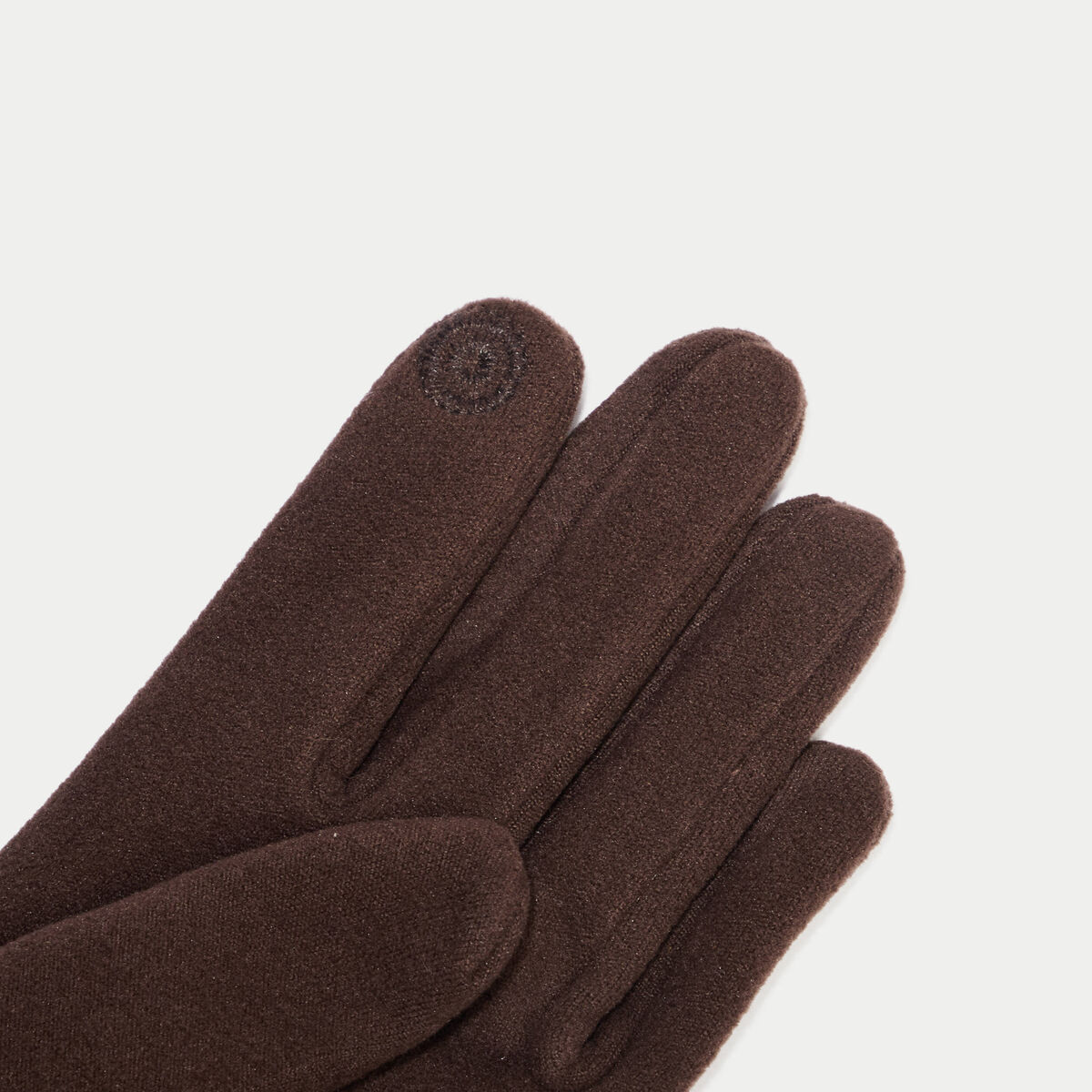 Gants fausse fourrure marron fonc&eacute; femme