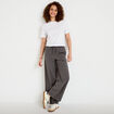 Pantalon bootcut taille standard gris femme