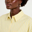 Chemise oversize manches longues jaune femme