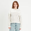 Pull à capuche gris clair femme