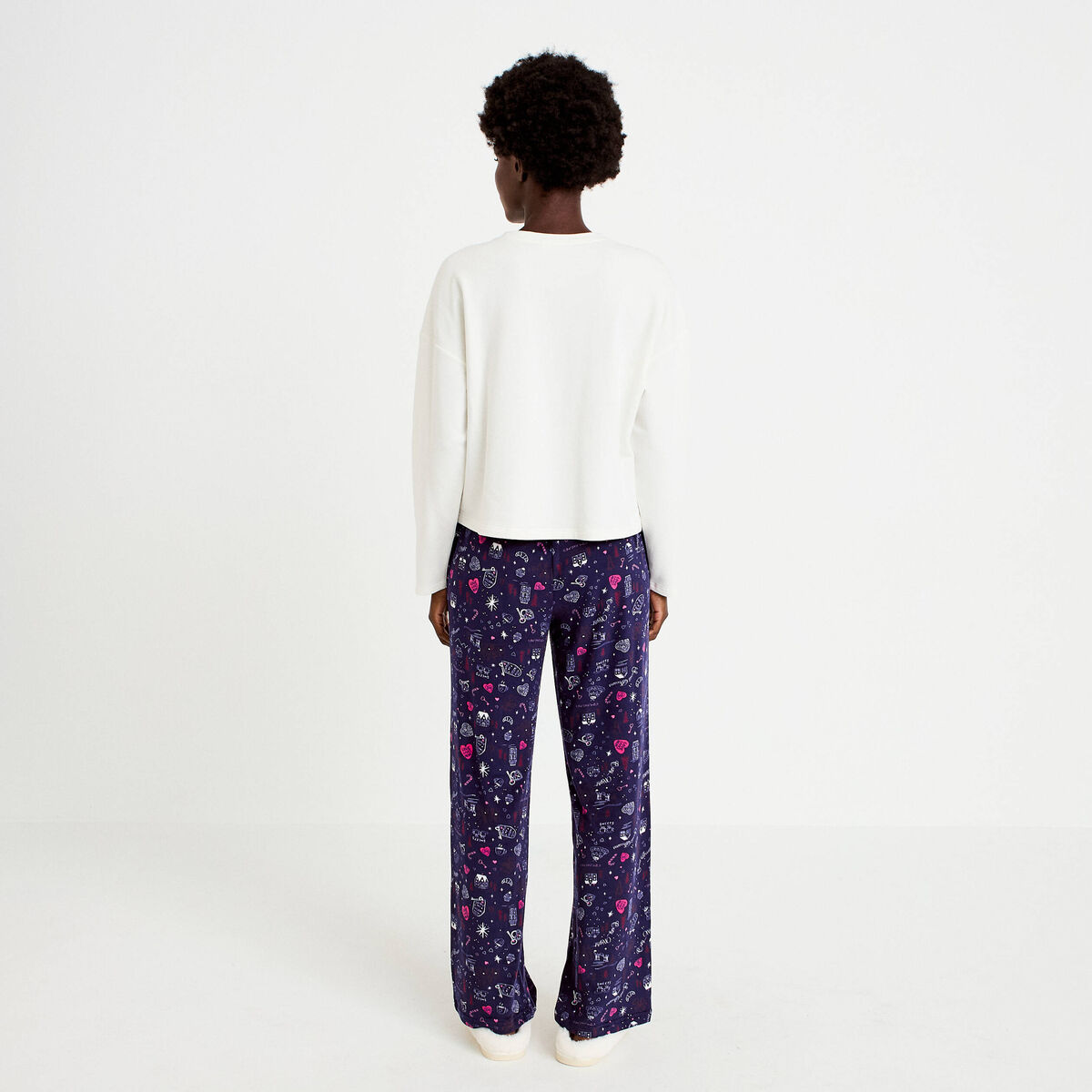 Lot de 2 pyjamas manches longues bleu femme