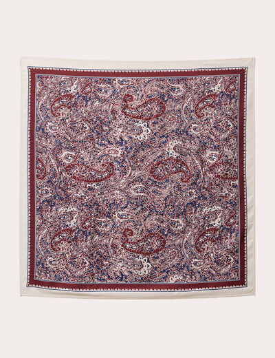 Foulard satin&eacute; soyeux bordeaux femme