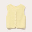 Gilet sans manches effet polaire jaune clair femme