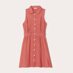 Robe chemise patineuse vieux rose femme