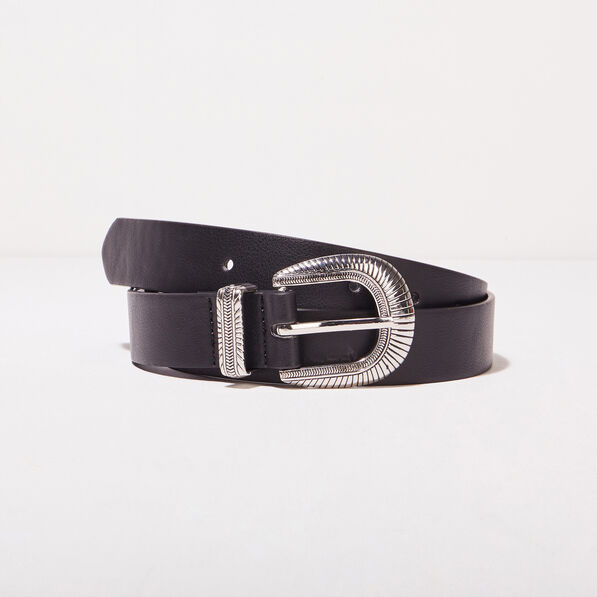 ceinture avec boucle western noir femme Ceinture avec boucle western noir femme
