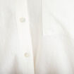 Chemise lin col V manches longues ecru femme