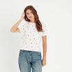 T-shirt manches courtes blanc femme