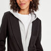 Veste blazer 2-en-1 gilet noir femme
