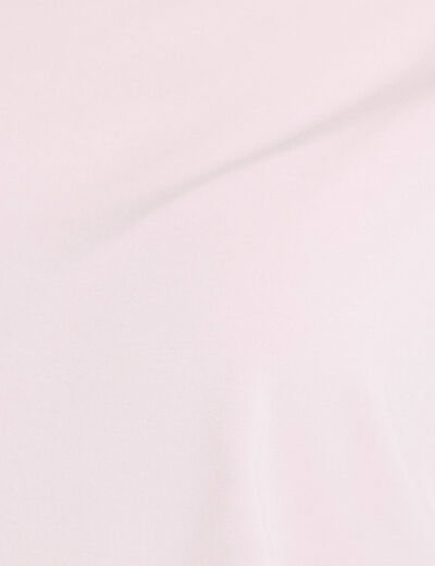 T-shirt col bateau manches longues rose clair femme