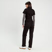Combinaison pantalon en jean denim noir femme