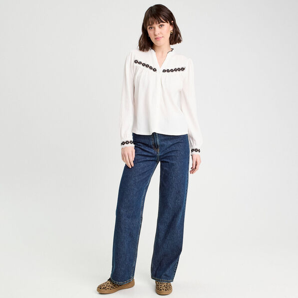 blouse manches longues ecru femme Blouse manches longues ecru femme