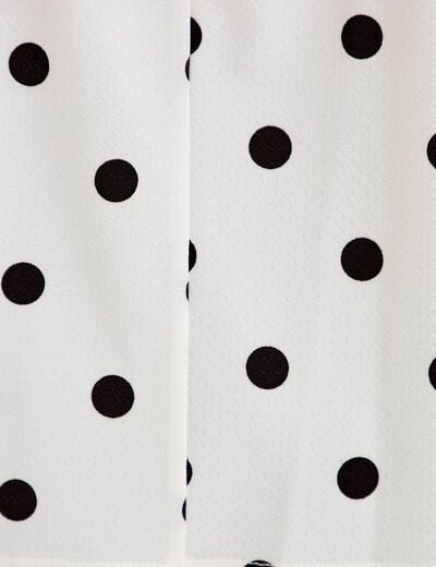 Blouse droite voile manches longues blanc femme