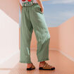 Pantalon large 7/8ème vert émeraude femme